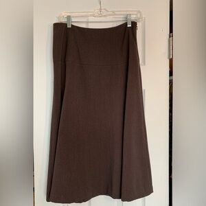 Eddie Bauer Dark Brown A-Line Skirt